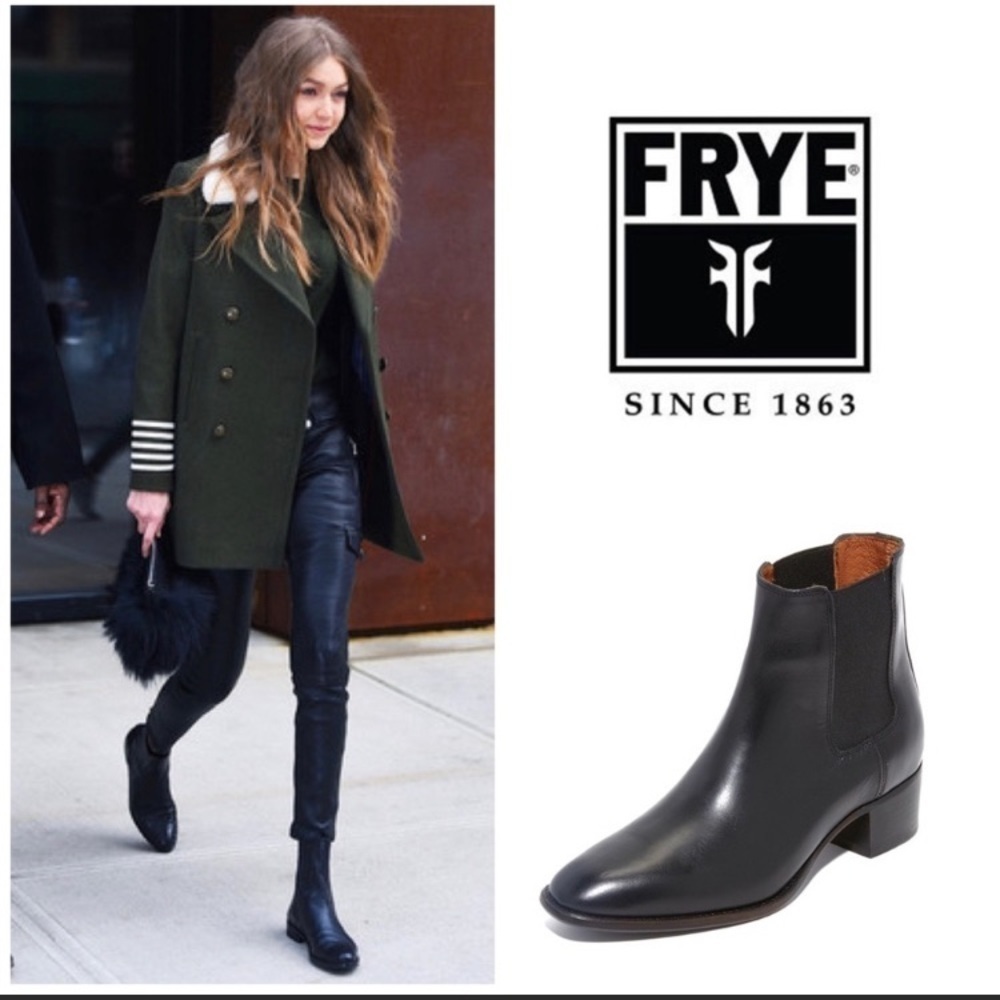FRYE Sz 5.5B Dara Chelsea Style Dark Brown Booties